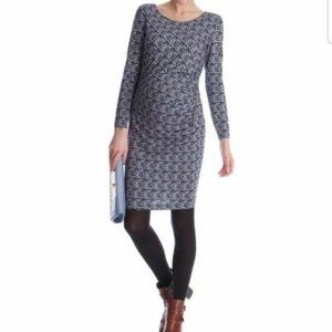 Seraphine Maternity Cassie Chevron Print Dress 6